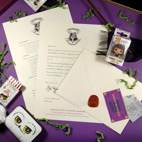Carta Hogwarts personalizada
