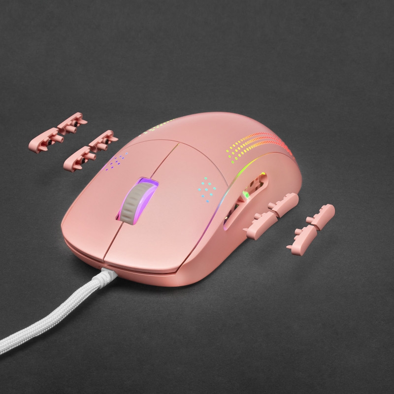 Ratón gamer rosa