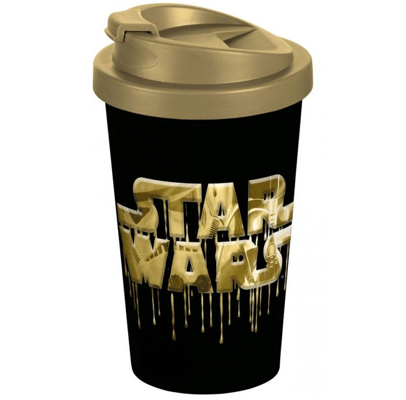 Taza de Viaje Star Wars Logo Gold