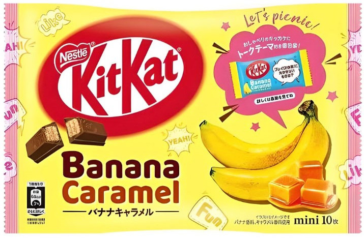 Mini KitKat banana caramelo