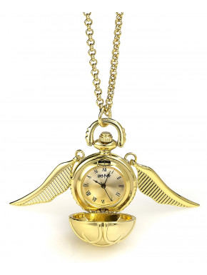Collar Harry Potter Reloj Snitch Dorada
