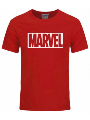 Camiseta Logo Marvel Rojo