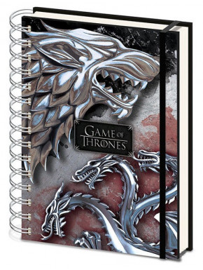 Cuaderno A5 Juego de Tronos Stark VS Targaryen
