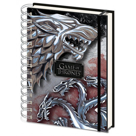 Cuaderno A5 Juego de Tronos Stark VS. Targaryen PYR