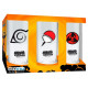 NARUTO SHIPPUDEN - 3 glass set x2