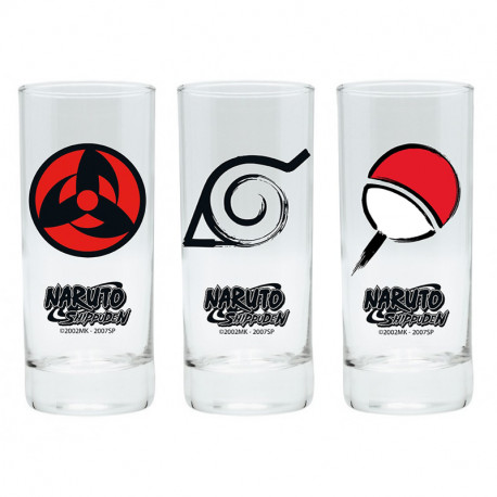 NARUTO SHIPPUDEN - 3 glass set x2