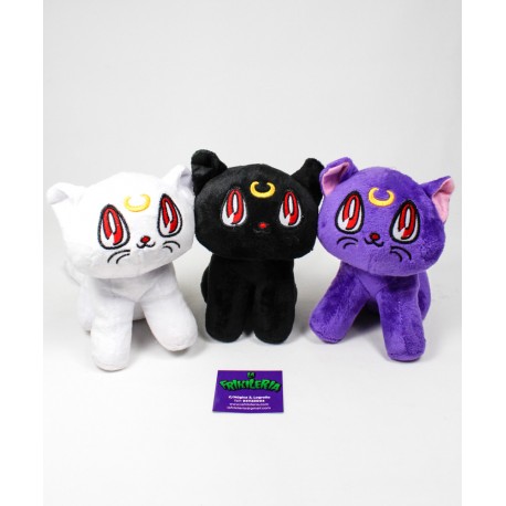 Sailor Moon set, stuffed animals, three cats