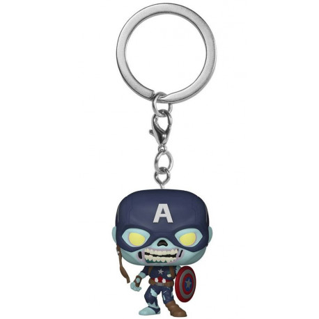 Chaveiro Funko Pop! Capitão América Zumbi What if...?