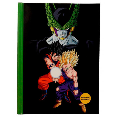 LIBRETA CON LUZ BATALLA FINAL CELL DRAGON BALL Z