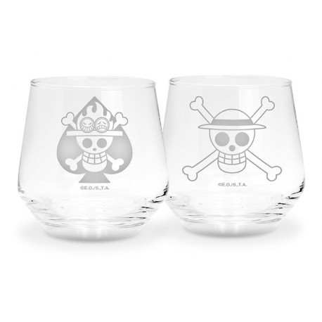 ONE PIECE - 2 Glass Set Luffy & Ace