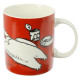 Taza Simon's Cat Roja "I Woke Up Like This"