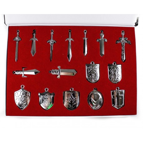 Zelda set 16 swords and shields silver