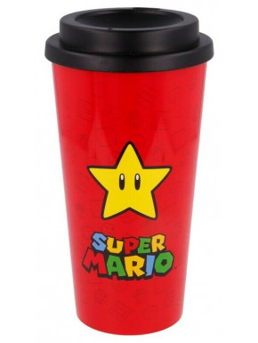 Vaso de Viaje Super Mario Logo