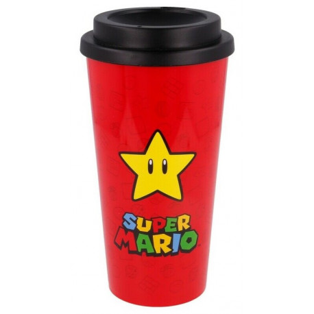 Vaso de Viaje Super Mario Logo