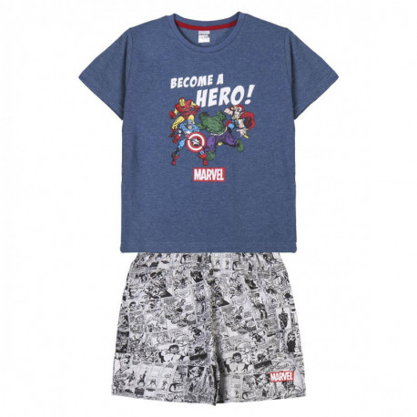 PIJAMA CORTO SINGLE JERSEY PUNTO MARVEL