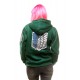 Attack on Titan sudadera verde invierno