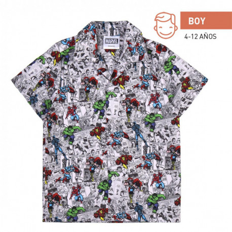 CAMISETA CORTA POPELIN MARVEL