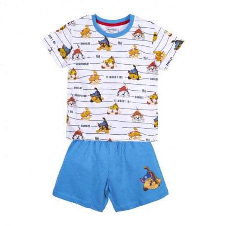 PIJAMA CORTO SINGLE JERSEY PUNTO PAW PATROL