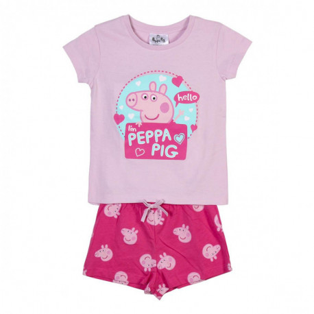 PIJAMA CORTO SINGLE JERSEY PUNTO PEPPA PIG