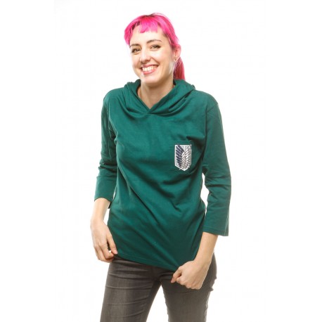 Sweat-shirt Vert fille Attaque sur Titan