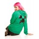 Minecraft sweat-shirt creeper avec fermeture à glissière