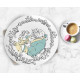 DISNEY Set of 4 Plates Beauty & The Beast