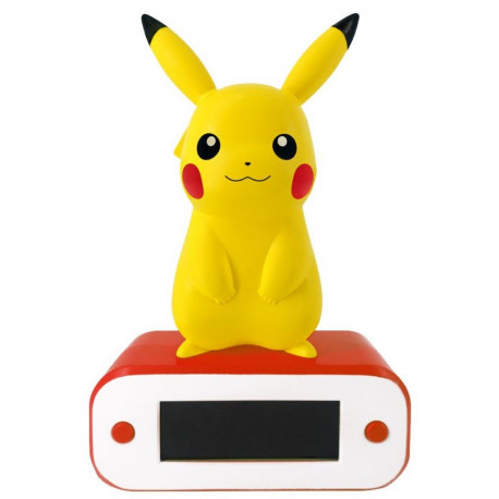 PIKACHU RELOJ DESPERTADOR 20 CM LAMPARA LED POKEMON