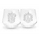 HARRY POTTER - 2 Glass Set Gryffindor & Slytherin