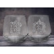 HARRY POTTER - 2 Glass Set Gryffindor & Slytherin