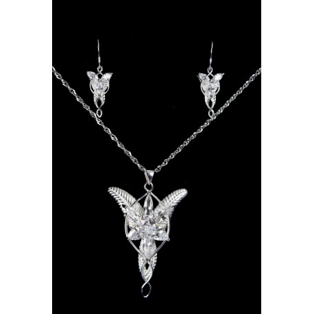 Conjunto Arwen estrella atardecer plata