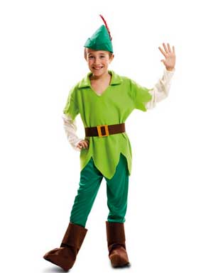 Disfraz de Niño Volador verde para niño