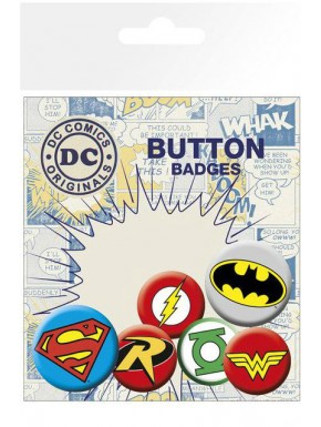 Bottons com logos da DC Comics