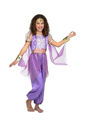 Disfraz de Princesa Árabe Morada para niña