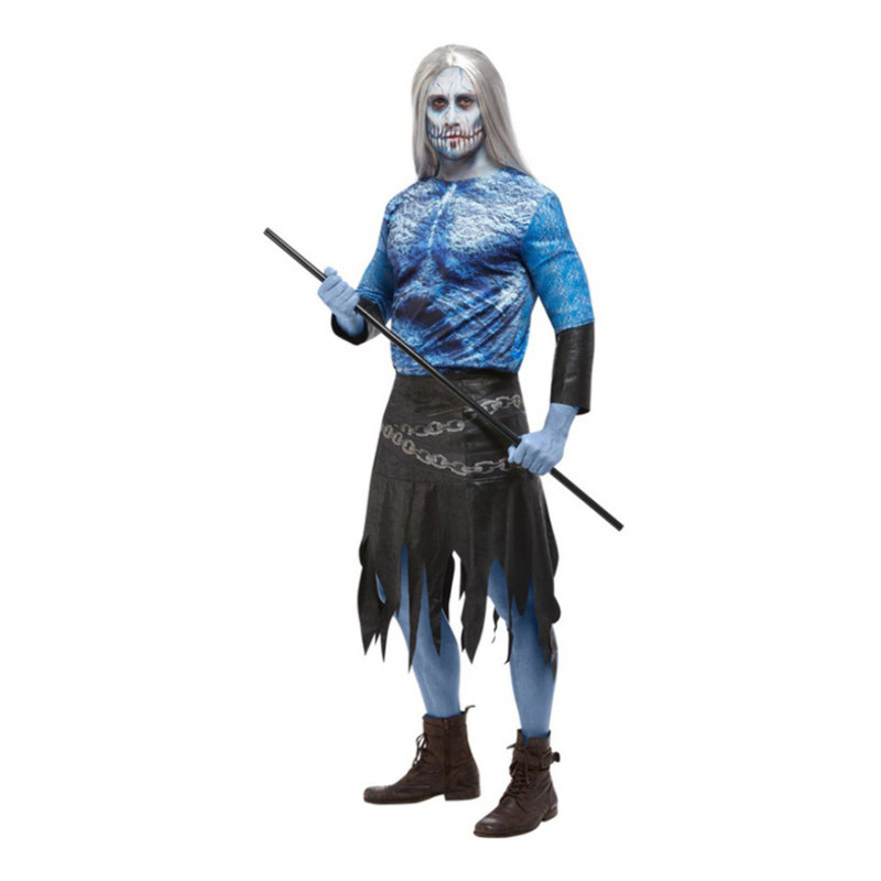 Ellos No puedo leer ni escribir inicial Disfraz de Zombie de Hielo azul para hombre por 50.99€ – LaFrikileria.com