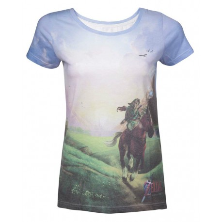 Zelda t-shirt fille Lien en bleu