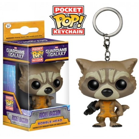 Guardianes de la Galaxia Marvel llavero mini Funko Pop Raccoon