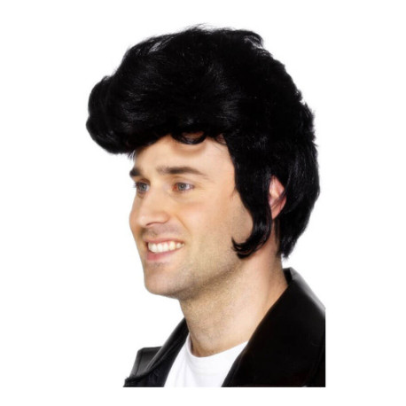 Peluca Estrella del Rock color Negro para Hombre