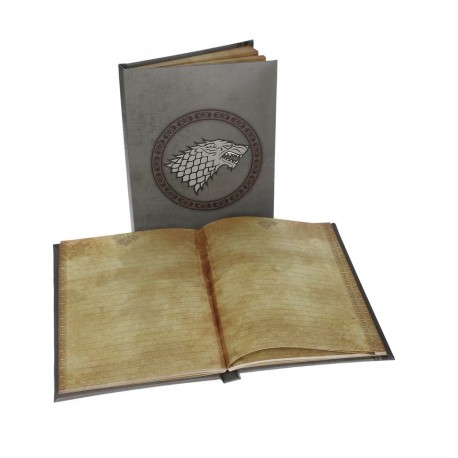 Game of thrones book with light Stark