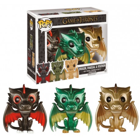 Funko Pop Juego de Tronos Pack Drogon, Rhaegal & Viserion