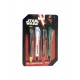 Set 4 boligrafos proyector luz Star Wars