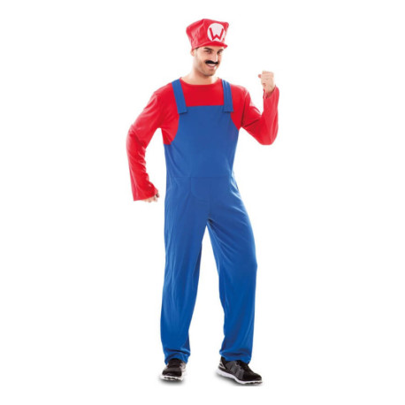 Disfraz de Super Mario rojo para hombre
