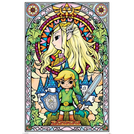 Poster Zelda Stained Glass Window