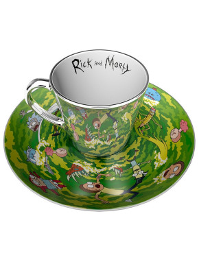 RICK AND MORTY - Mirror mug & plate set - Portal