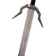 Réplica 1:1 The Witcher III espada de plata superior escuela del Lobo en acero