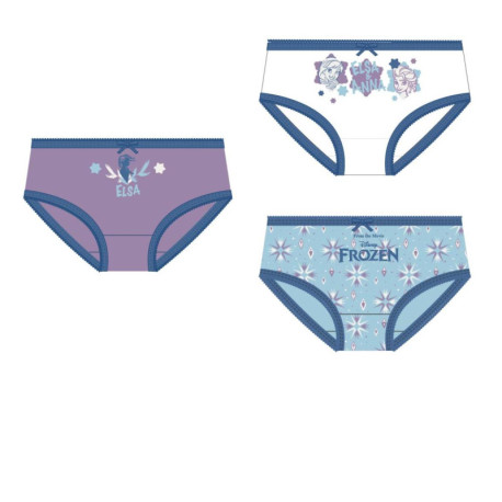GIRLS' UNDERWEAR SET SINGLE JERSEY 3 PIECES FROZEN II
