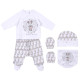 Conjunto de presente branco Minnie Mouse para recém-nascidos