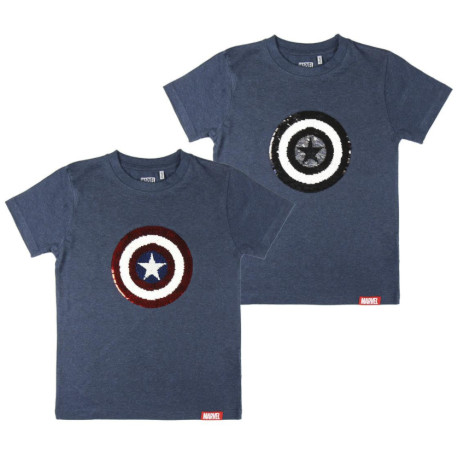 CAMISETA CORTA PREMIUM LENTEJUELAS SINGLE JERSEY AVENGERS