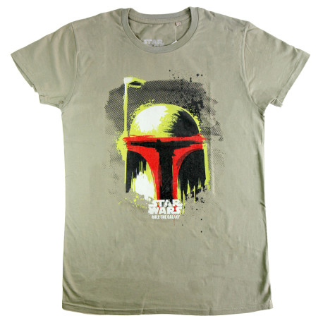 Star Wars para hombre de la pantalla de casco Mandalorian T-Shirt 