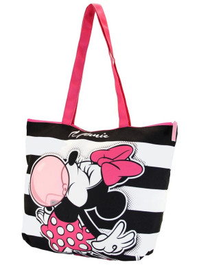 Minnie Mouse Chillin' Gum Bolsa de Playa Soleil Pequeña, Negro