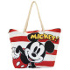 Mickey Mouse Beach Stripes Bolsa de Playa Soleil, Rojo